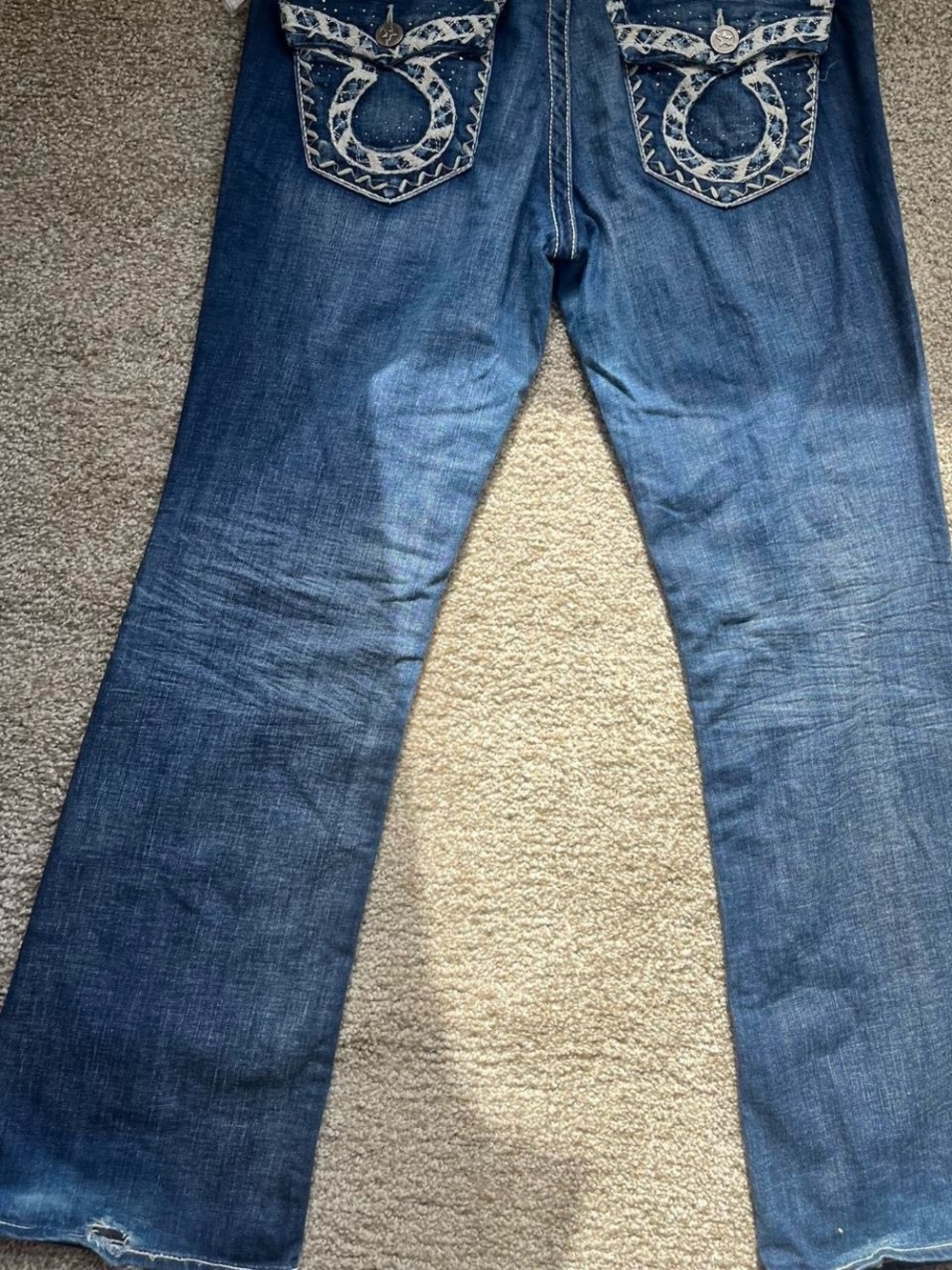Vintage Y2K Big Star Women's Blue Bootcut Jeans with Embroidered Pockets - Picture 8 of 8